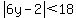abs%286y-2%29%3C18