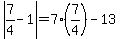 abs%287%2F4-1%29=7%287%2F4%29-13