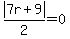 abs%287r%2B9%29%2F2=0