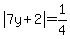 abs%287y%2B2%29=1%2F4