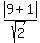 abs%289%2B1%29%2Fsqrt%282%29%29