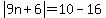 abs%289n+%2B+6%29++=+10-16