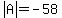abs%28A%29=-58