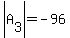 abs%28A%5B3%5D%29++=-96