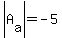 abs%28A%5Ba%5D%29=-5