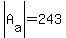 abs%28A%5Ba%5D%29=243