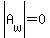 abs%28A%5Bw%5D%29=0