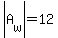 abs%28A%5Bw%5D%29=12