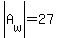 abs%28A%5Bw%5D%29=27+