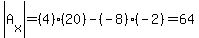 abs%28A%5Bx%5D%29=%284%29%2820%29-%28-8%29%28-2%29=64