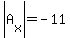 abs%28A%5Bx%5D%29=-11