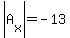 abs%28A%5Bx%5D%29=-13