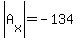 abs%28A%5Bx%5D%29=-134