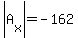 abs%28A%5Bx%5D%29=-162