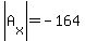 abs%28A%5Bx%5D%29=-164