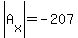 abs%28A%5Bx%5D%29=-207
