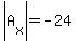 abs%28A%5Bx%5D%29=-24