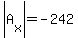 abs%28A%5Bx%5D%29=-242