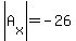 abs%28A%5Bx%5D%29=-26