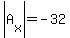 abs%28A%5Bx%5D%29=-32