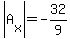abs%28A%5Bx%5D%29=-32%2F9