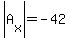 abs%28A%5Bx%5D%29=-42