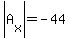 abs%28A%5Bx%5D%29=-44