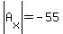 abs%28A%5Bx%5D%29=-55