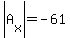 abs%28A%5Bx%5D%29=-61