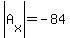 abs%28A%5Bx%5D%29=-84