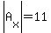 abs%28A%5Bx%5D%29=11