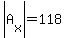 abs%28A%5Bx%5D%29=118