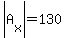 abs%28A%5Bx%5D%29=130
