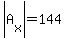 abs%28A%5Bx%5D%29=144