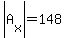 abs%28A%5Bx%5D%29=148