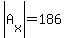 abs%28A%5Bx%5D%29=186