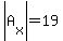 abs%28A%5Bx%5D%29=19