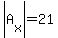 abs%28A%5Bx%5D%29=21