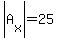 abs%28A%5Bx%5D%29=25