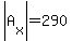abs%28A%5Bx%5D%29=290