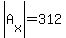 abs%28A%5Bx%5D%29=312