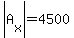 abs%28A%5Bx%5D%29=4500