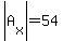 abs%28A%5Bx%5D%29=54