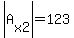 abs%28A%5Bx2%5D%29=123