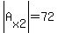 abs%28A%5Bx2%5D%29=72
