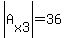 abs%28A%5Bx3%5D%29=36