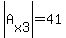abs%28A%5Bx3%5D%29=41
