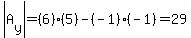 abs%28A%5By%5D%29=%286%29%285%29-%28-1%29%28-1%29=29