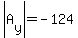 abs%28A%5By%5D%29=-124