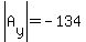 abs%28A%5By%5D%29=-134